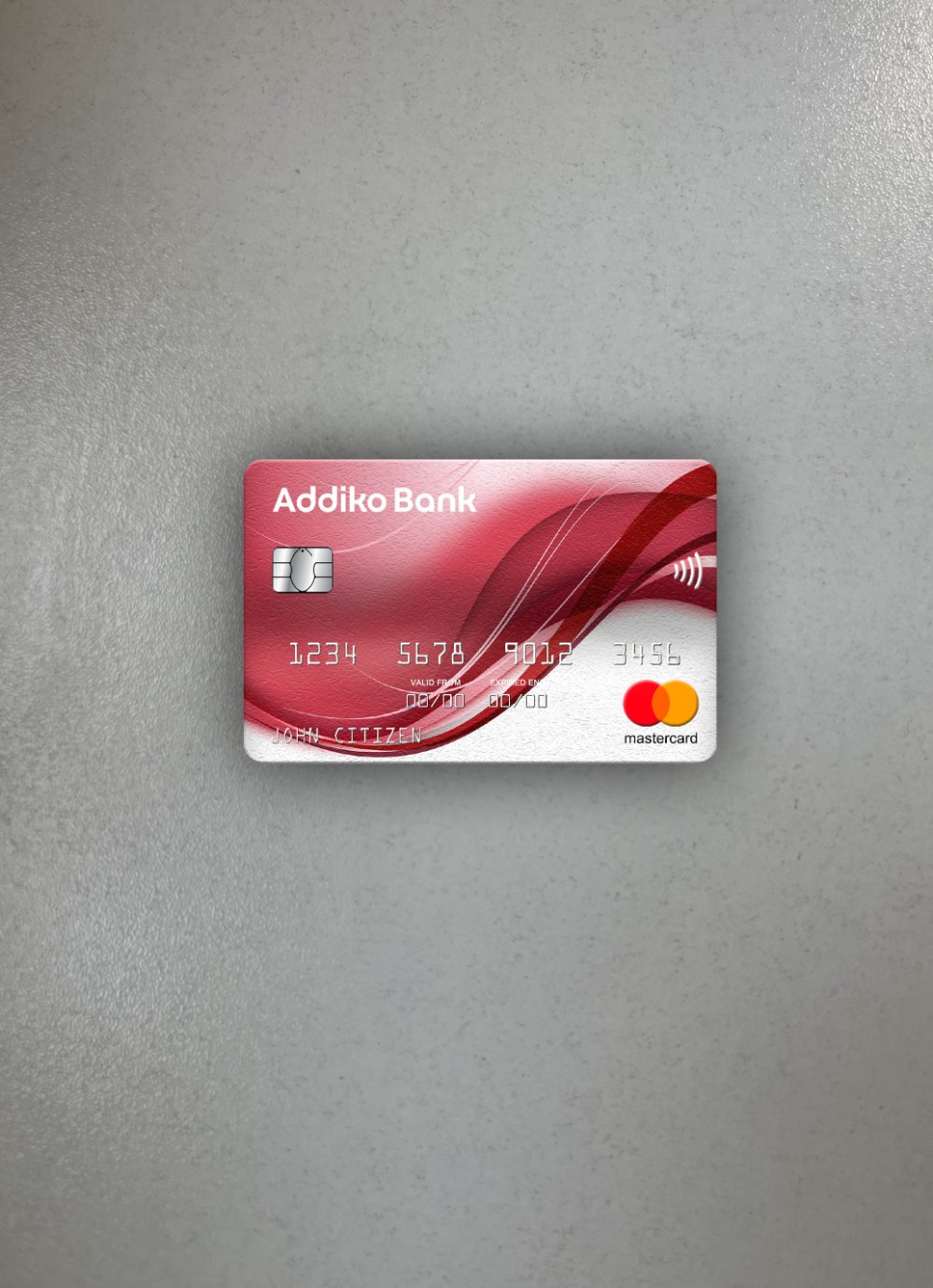 Download Montenegro Addiko Bank mastercard photolook front Photoshop template